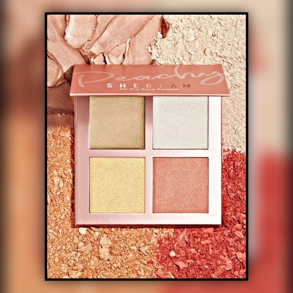 SHEGLAM ✦ Peachy 3D Pro Face Palette ✦ Smudge-Proof Vegan Long-Lasting Highlight - Picture 2 of 9